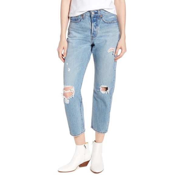 Wedgie Straight Ripped Jeans - High Rise - Picture 5 of 7